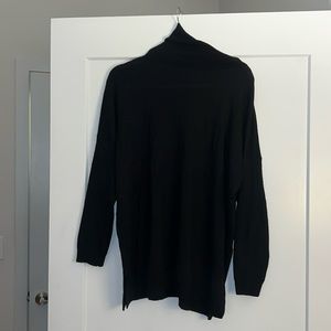 Eileen fisher black merino wool turtleneck sweater in medium